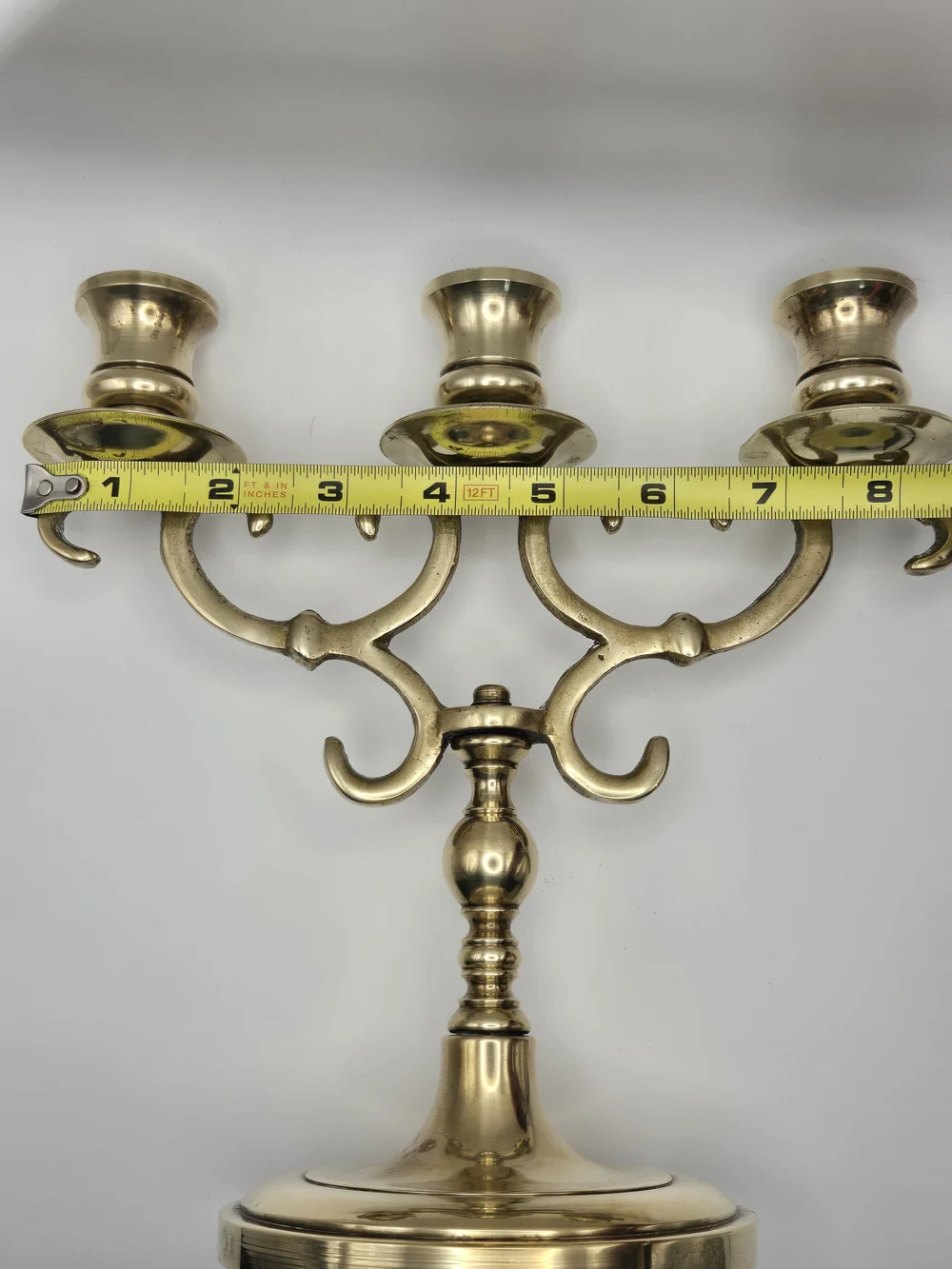 Brass 3-Arm Candelabra - Classic Gold Home Accent